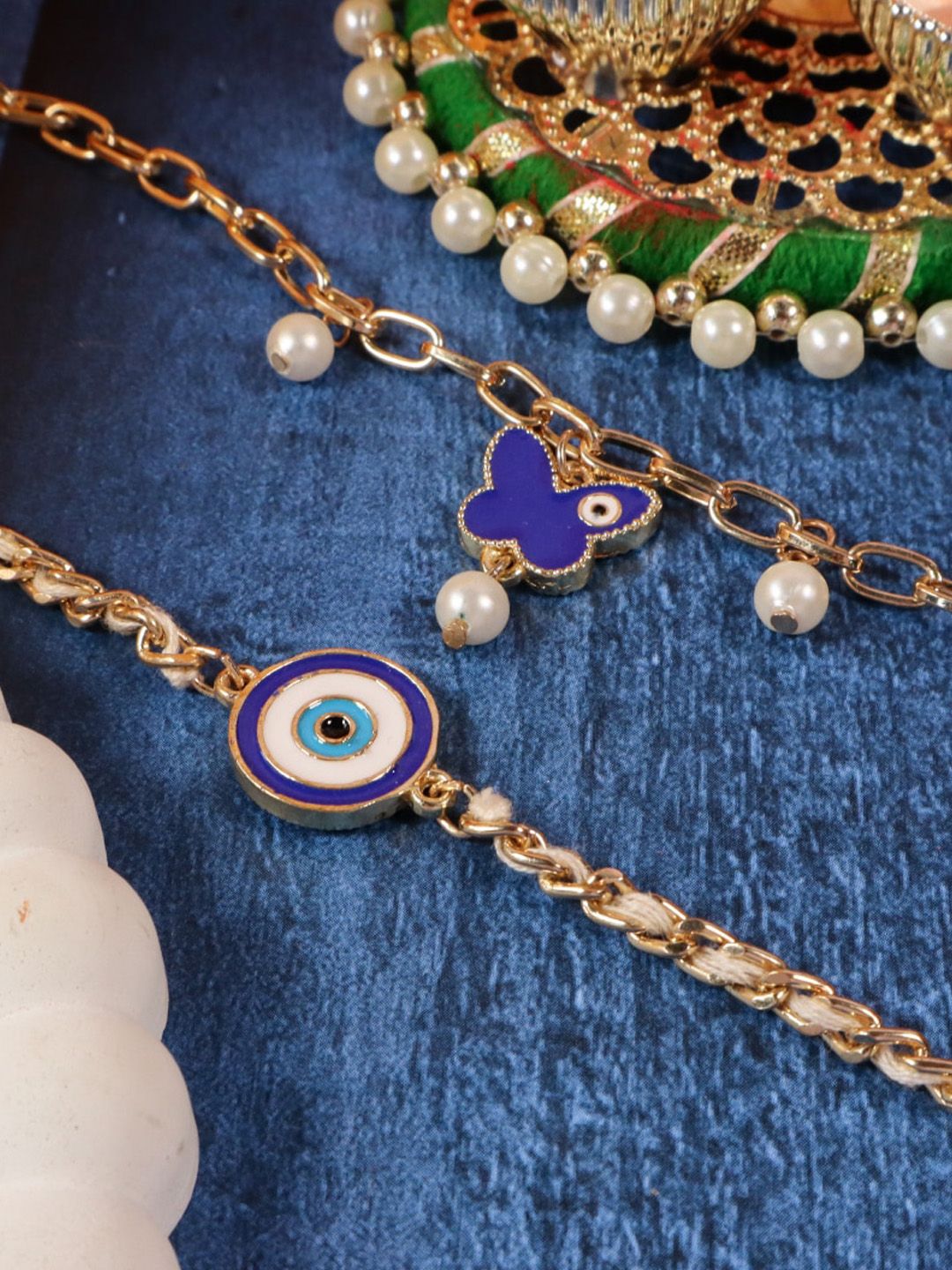 SALTY Set Of 2 Evil Eye Beaded Rakhi