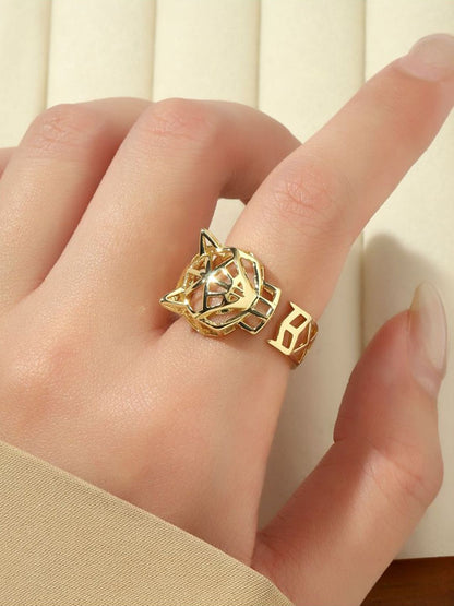 SALTY Stone-Studded Adjustable Finger Ring