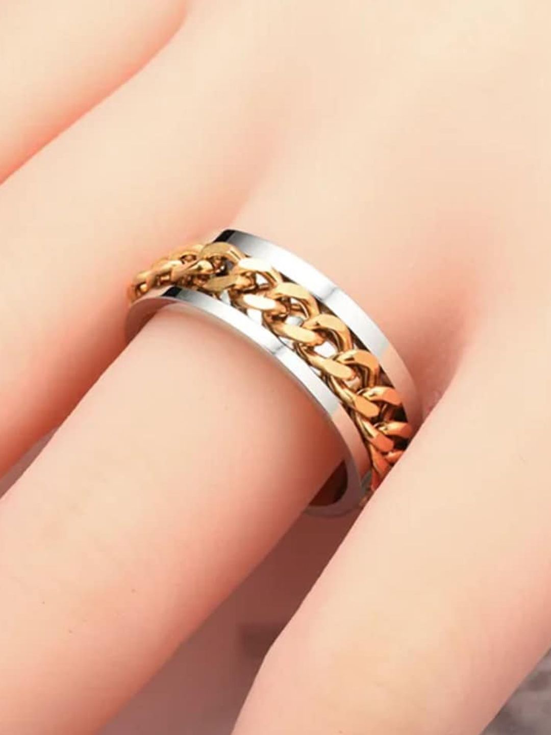 SALTY Men Stainless Steel Finger Ring