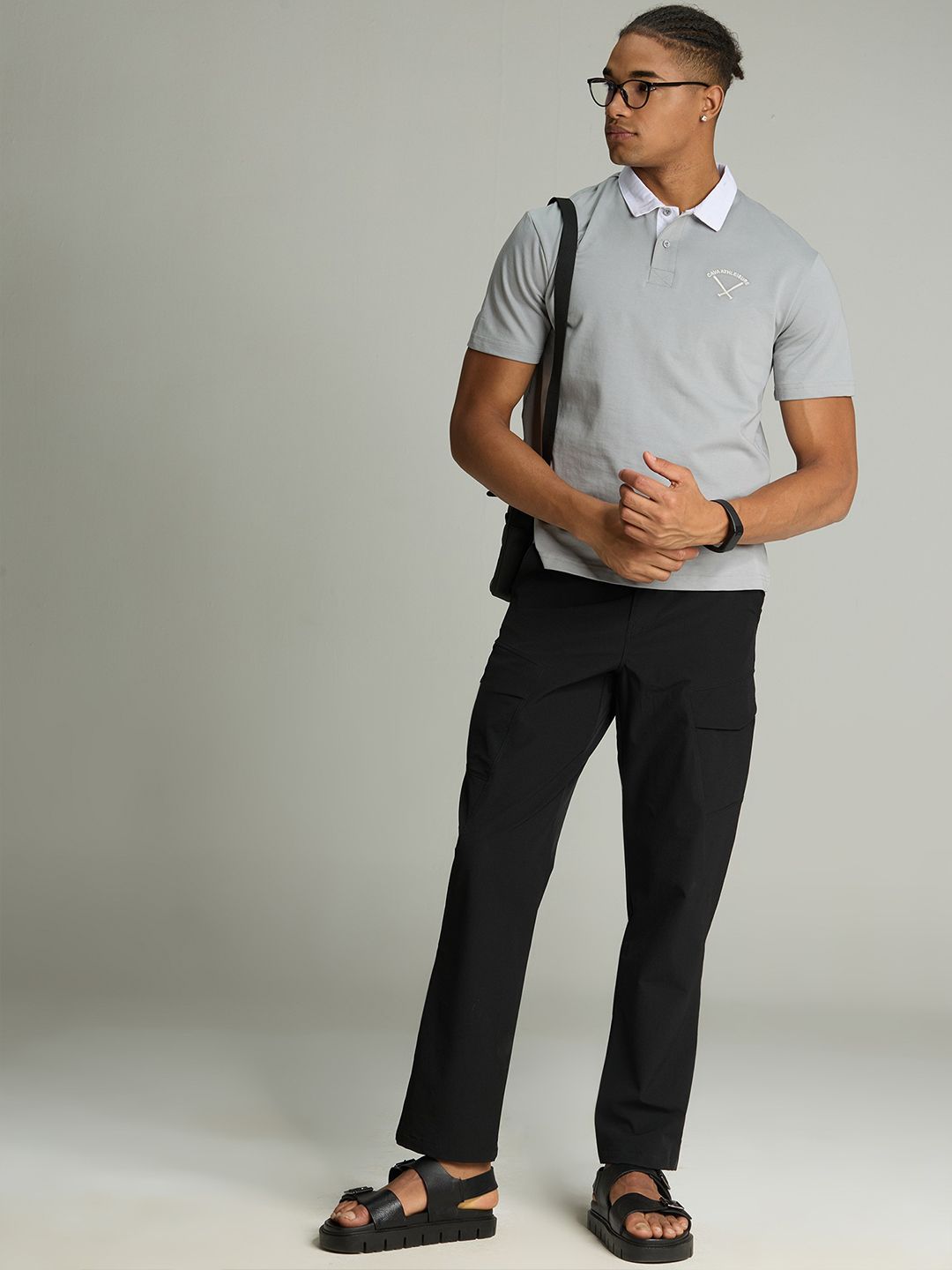 Grey Baseline Polo