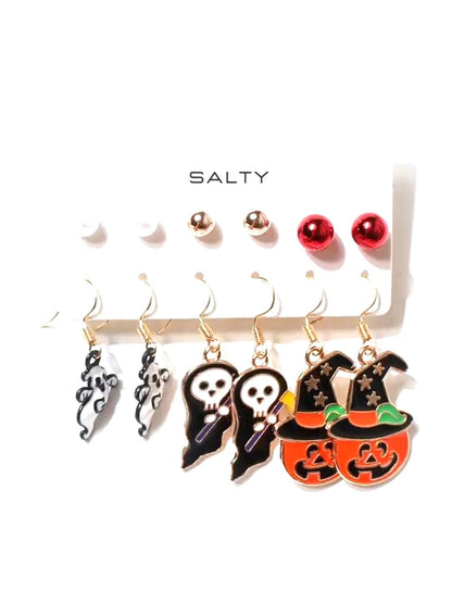 SALTY Set Of 6 Drop Earrings
