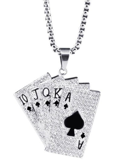 SALTY Men Quirky Cards Pendant with Chain