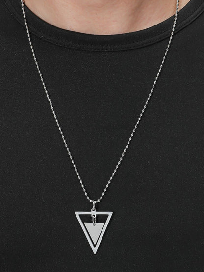 SALTY Men Triangular Pendants With Chains