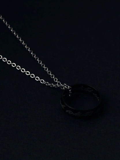 SALTY Pack of 2 Men Promise Ring Chain - Black