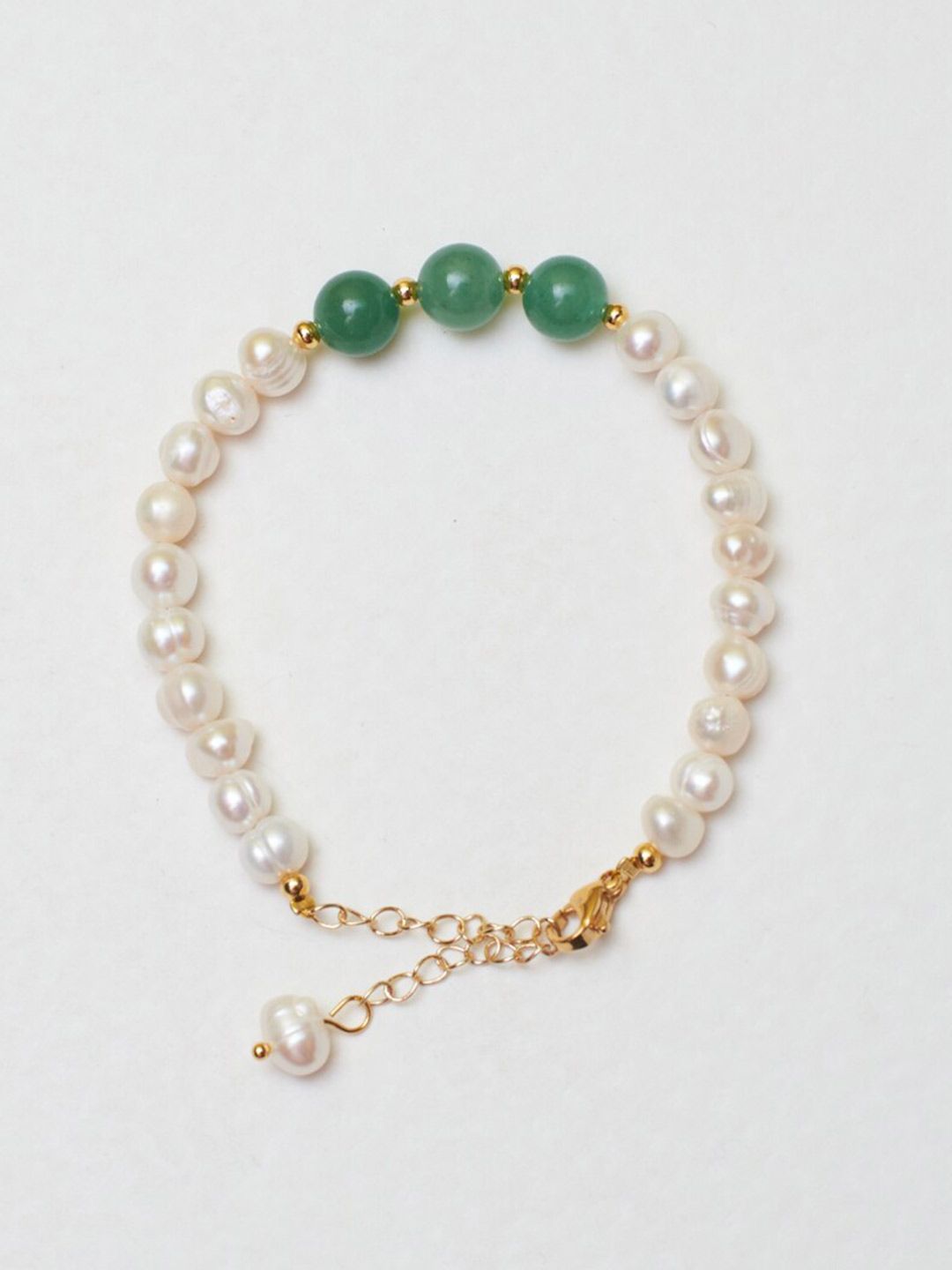 SALTY Pearl Beaded Elasticated Bracelet