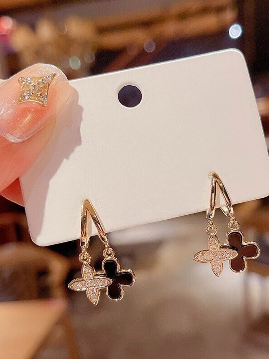 SALTY Gold-Plated Contemporary Studs Earrings