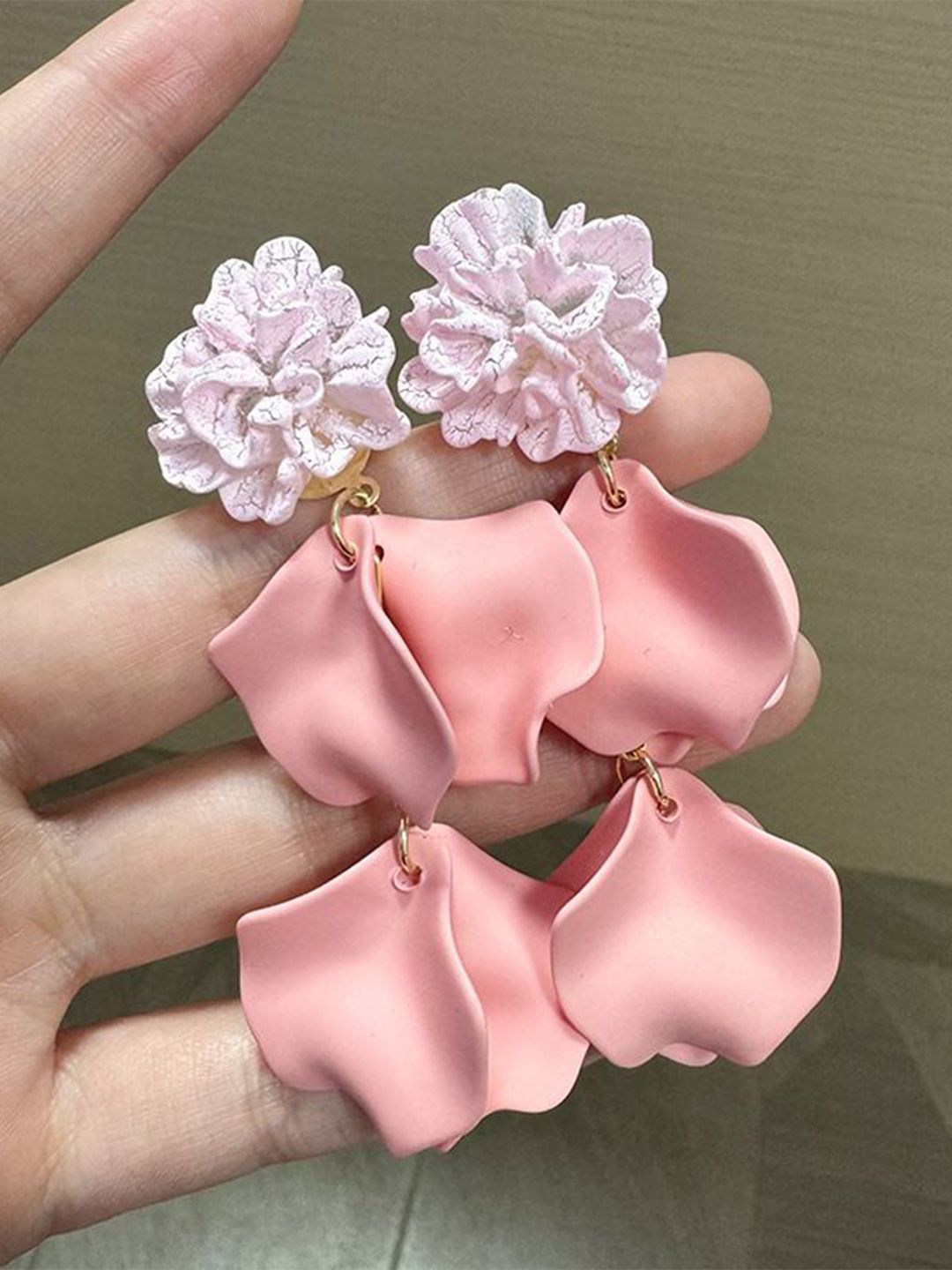 Floral Shaped Drop Earrings