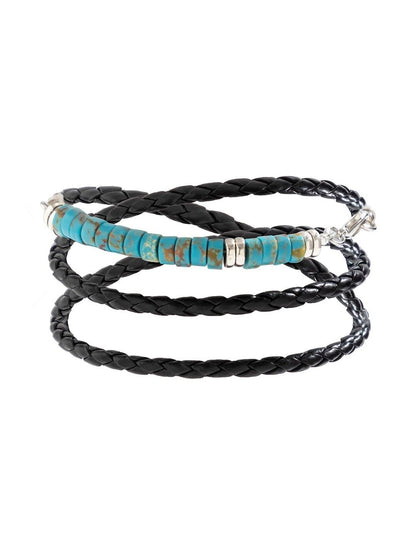 Men Turquoise Wraparound Bracelet
