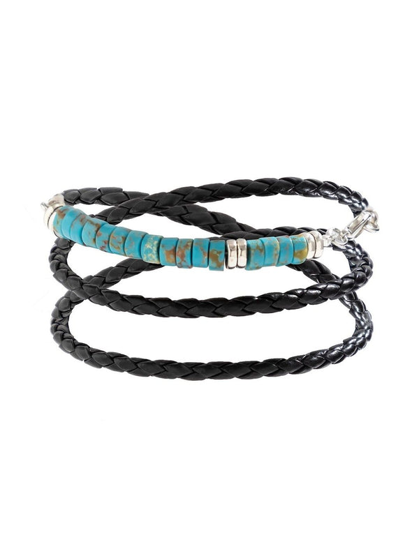 Men Turquoise Wraparound Bracelet