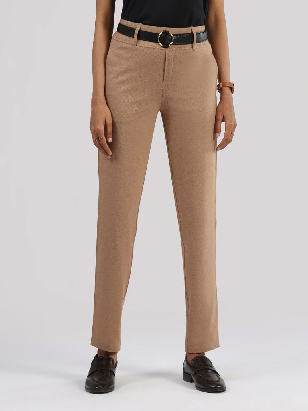 Women Work-To-Wine Twill Straight Pants