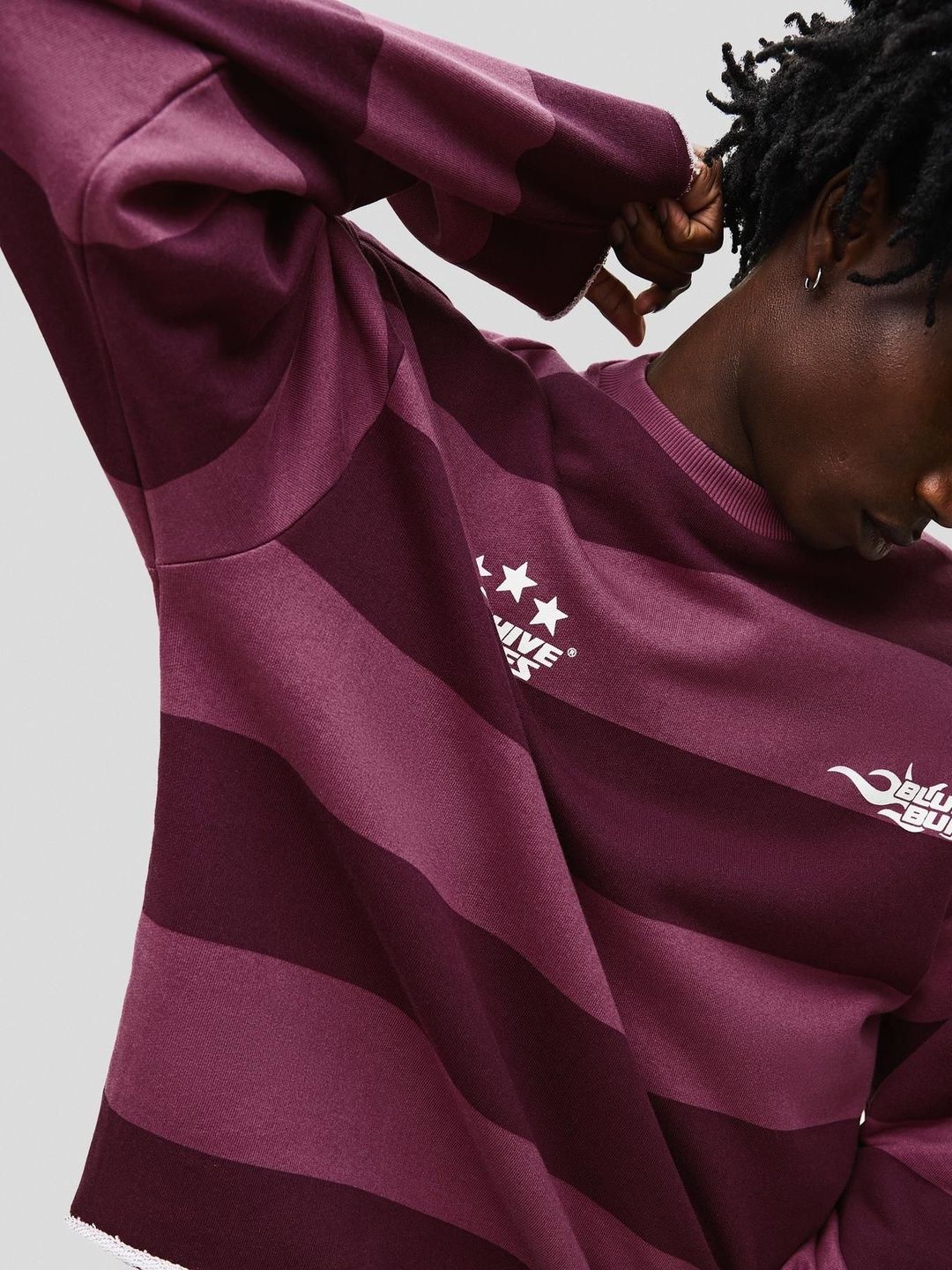 Printed plush sweatshirt
