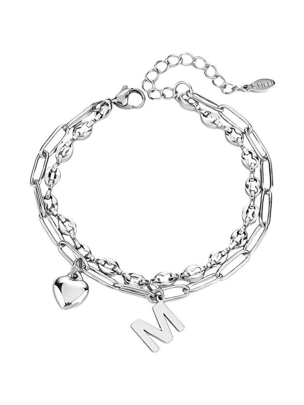 Men Handcrafted Silver-Plated Link Bracelet