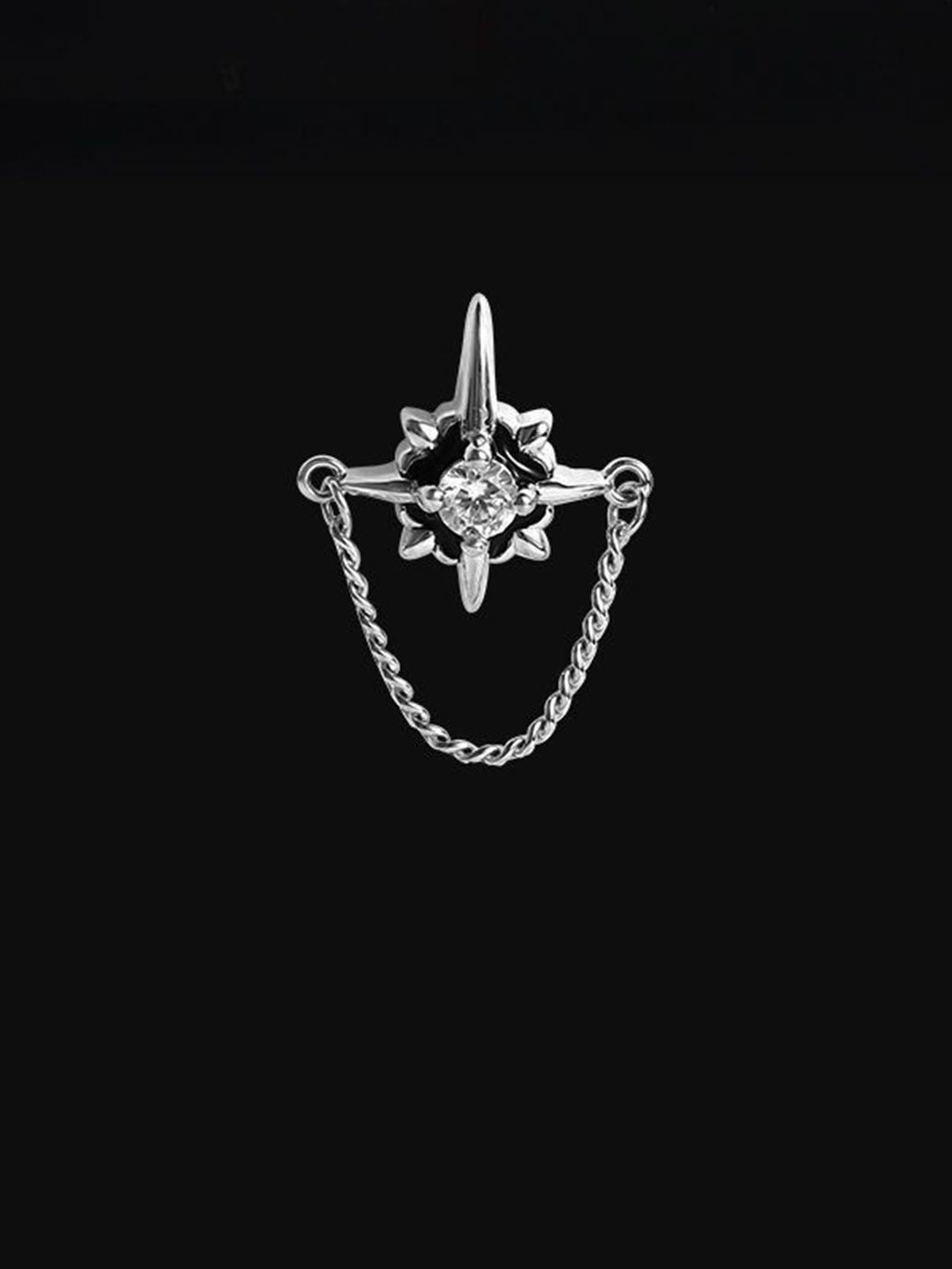 Stainless Steel Silver Plated Studded Contemporary Studs
