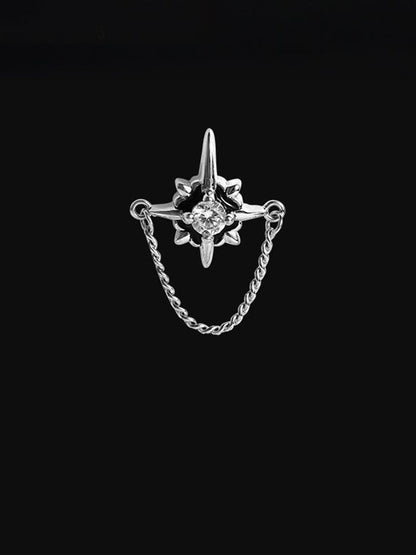 Stainless Steel Silver Plated Studded Contemporary Studs