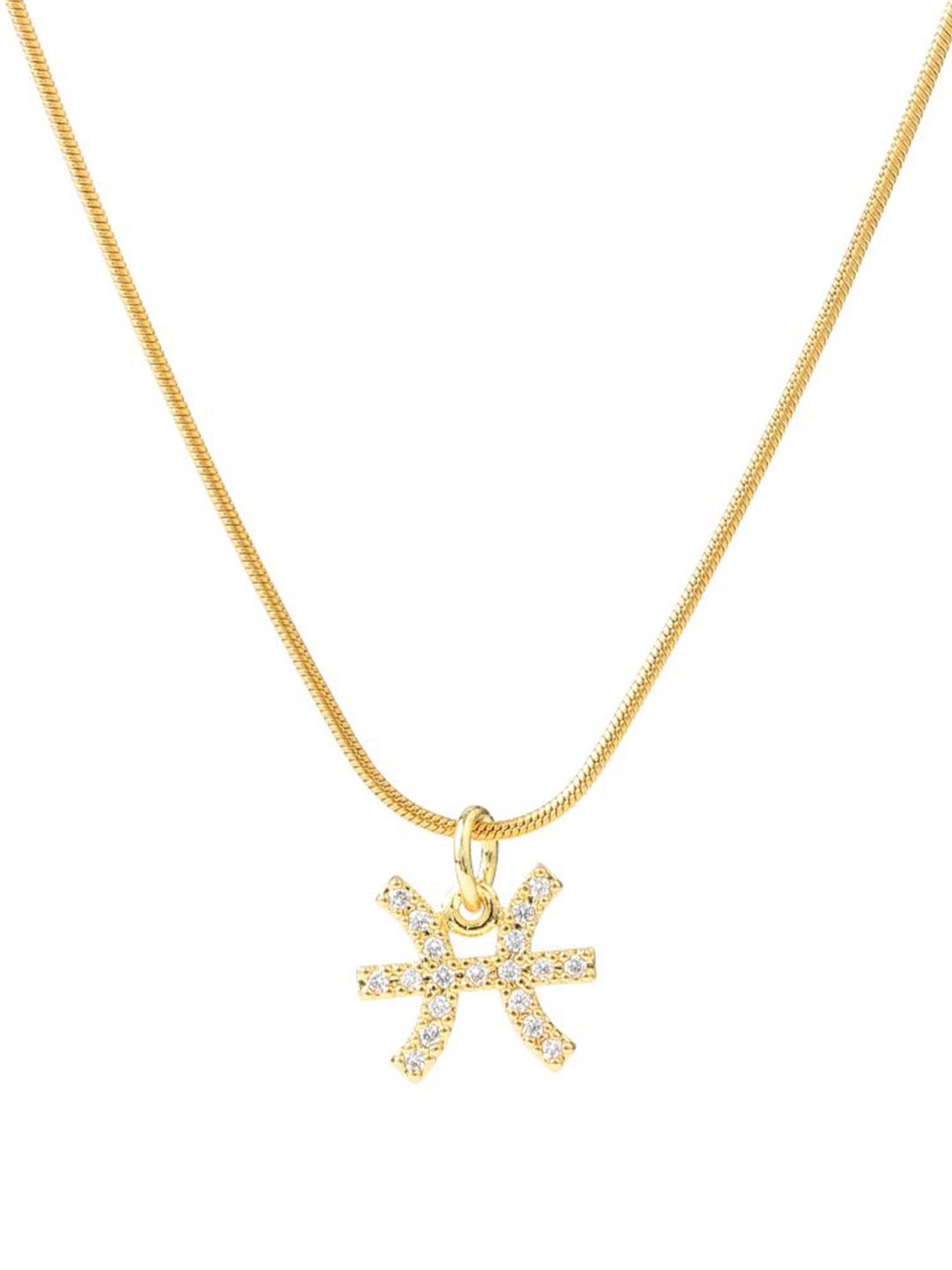 SALTY Contemporary Artificial Stones Studded Pendant with Chain
