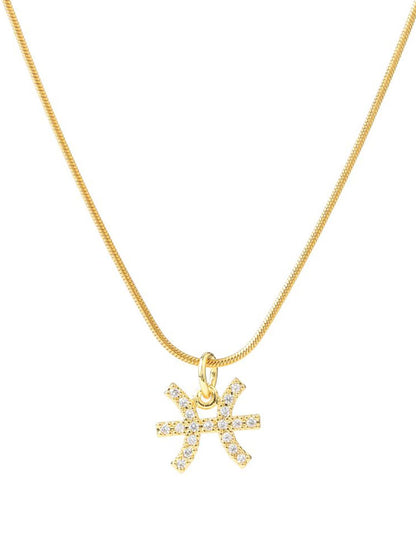 SALTY Contemporary Artificial Stones Studded Pendant with Chain