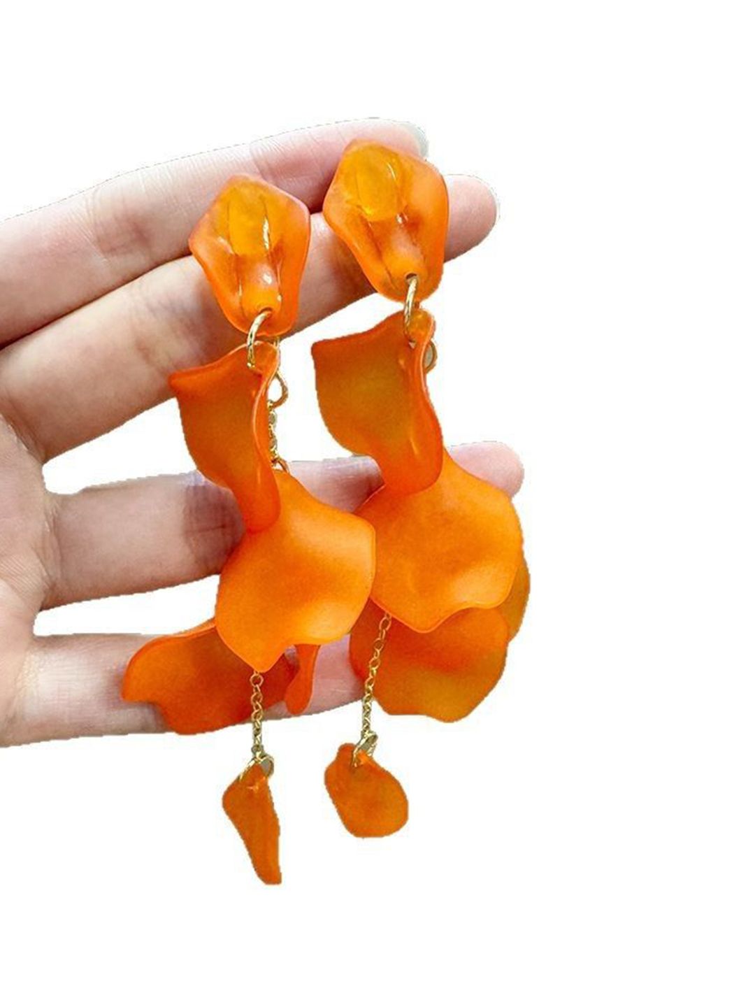 Leaf Shaped Drop Earrings