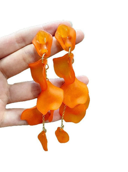 Leaf Shaped Drop Earrings
