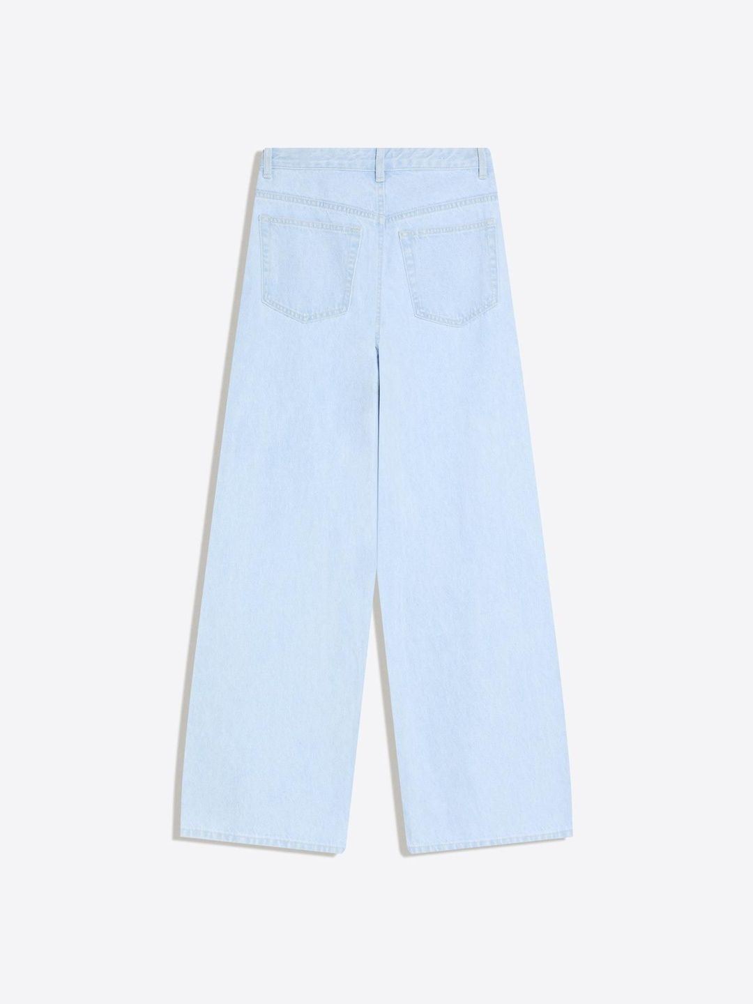 High-waist Wide-Leg Crossover Jeans