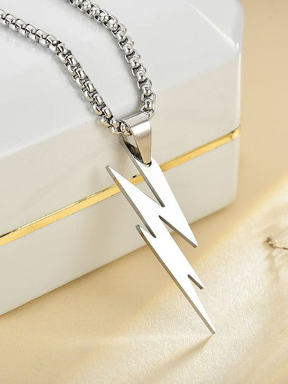 SALTY Pack of 2 Men Silver Voltage Necklace
