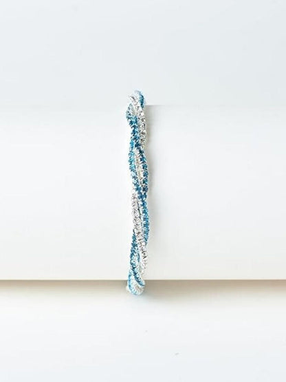 SALTY Women Artificial Stones Studded Oceanic Opal Elasticated Stretchable Bracelet