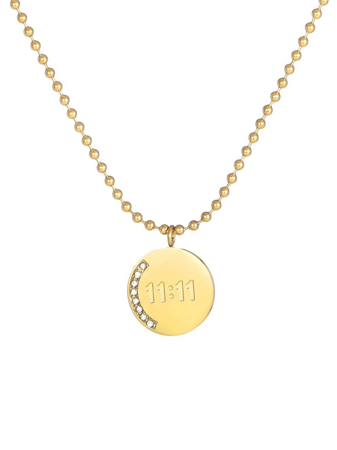 SALTY Gold-Plated 11.11 Charm Pendant With Chain