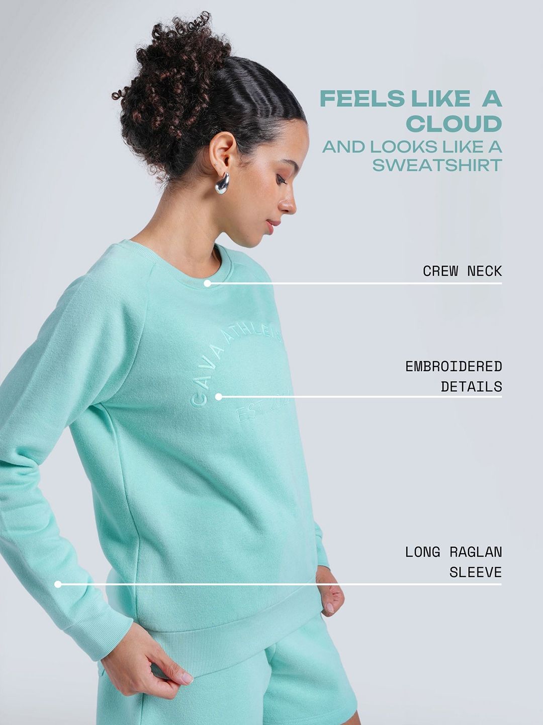 Women Round Neck Long Sleeves Sweatshirt
