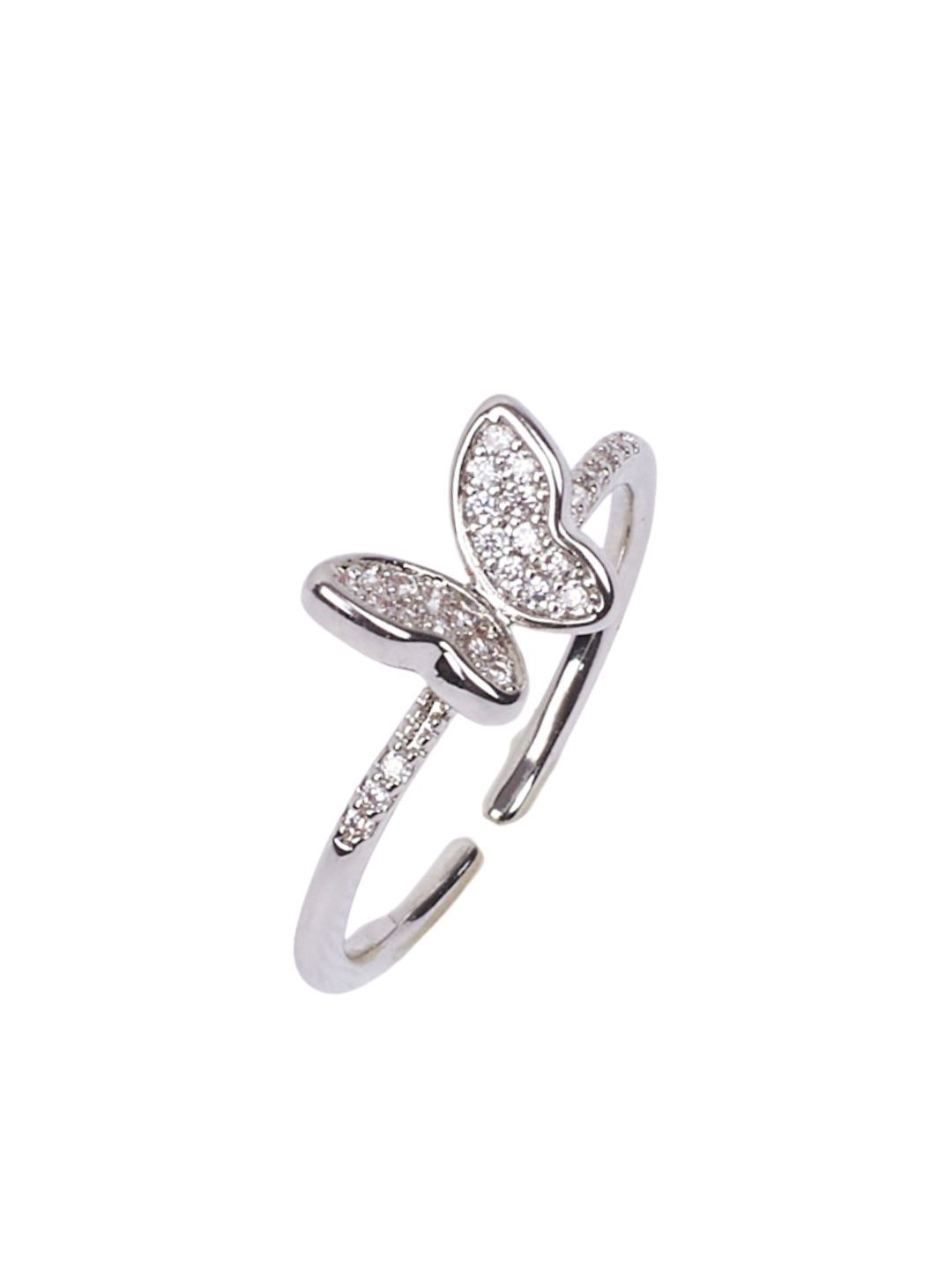 SALTY Pack of 2 Women Hollis Studded Butterfly Silver Ring