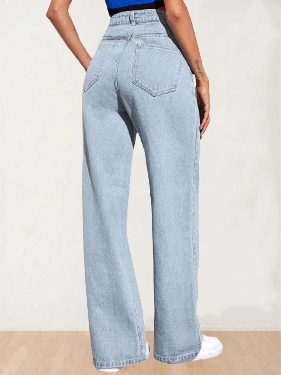 Women Straight Fit High-Rise Stretchable Jeans