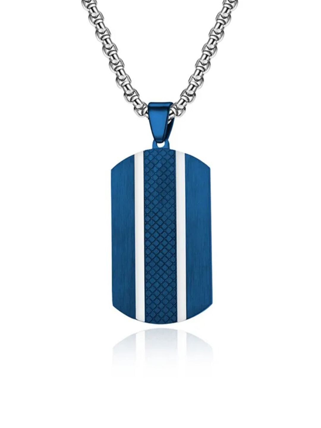 SALTY Men Silver-Plated Chain Necklace & Pendant