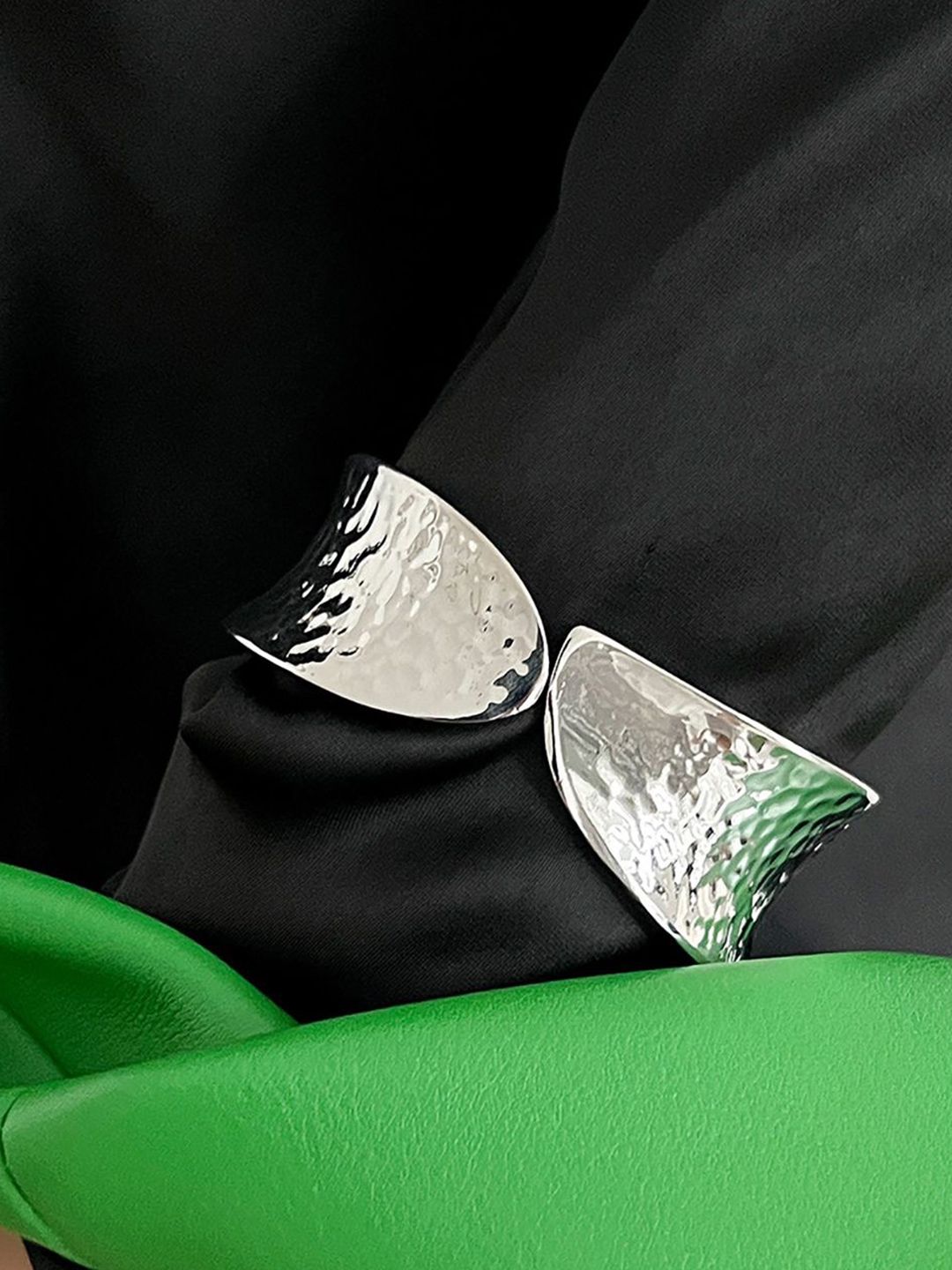 Silver-Plated Bangle-Style Bracelet