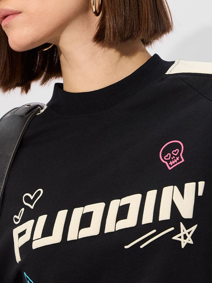 Women Oversized Dc Black Tshirts