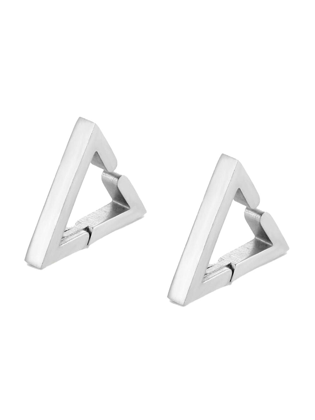 SALTY Men Triangular Shape Hoop Earrings