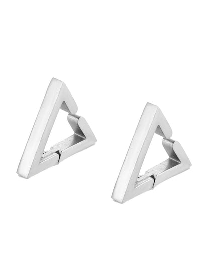 SALTY Men Triangular Shape Hoop Earrings