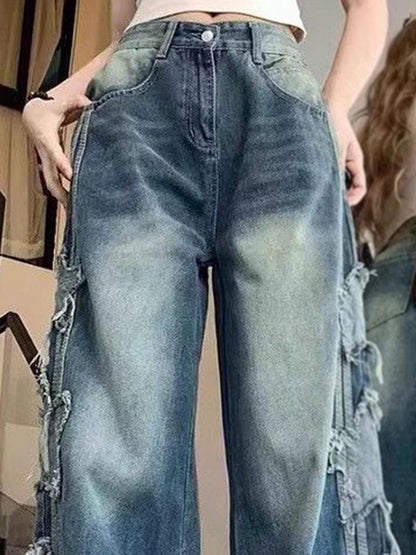 Women Regular Fit Mid-Rise Highly Distressed Light Fade Jeans