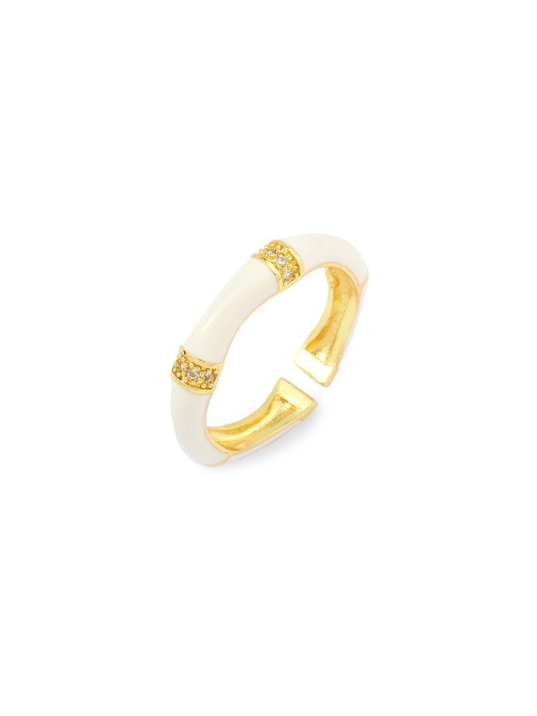 SALTY Stone Studded Honeyed Love Ring
