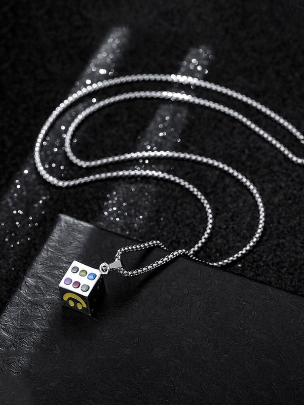 SALTY Stainless Steel Square Pendant with Chain