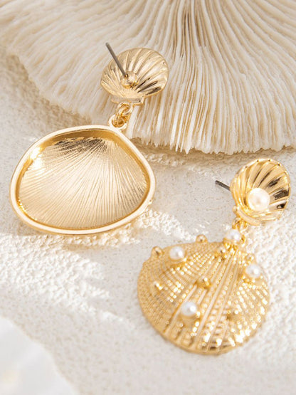 Gold Plated Artificial Stones Studded Contemporary Drop Earrings