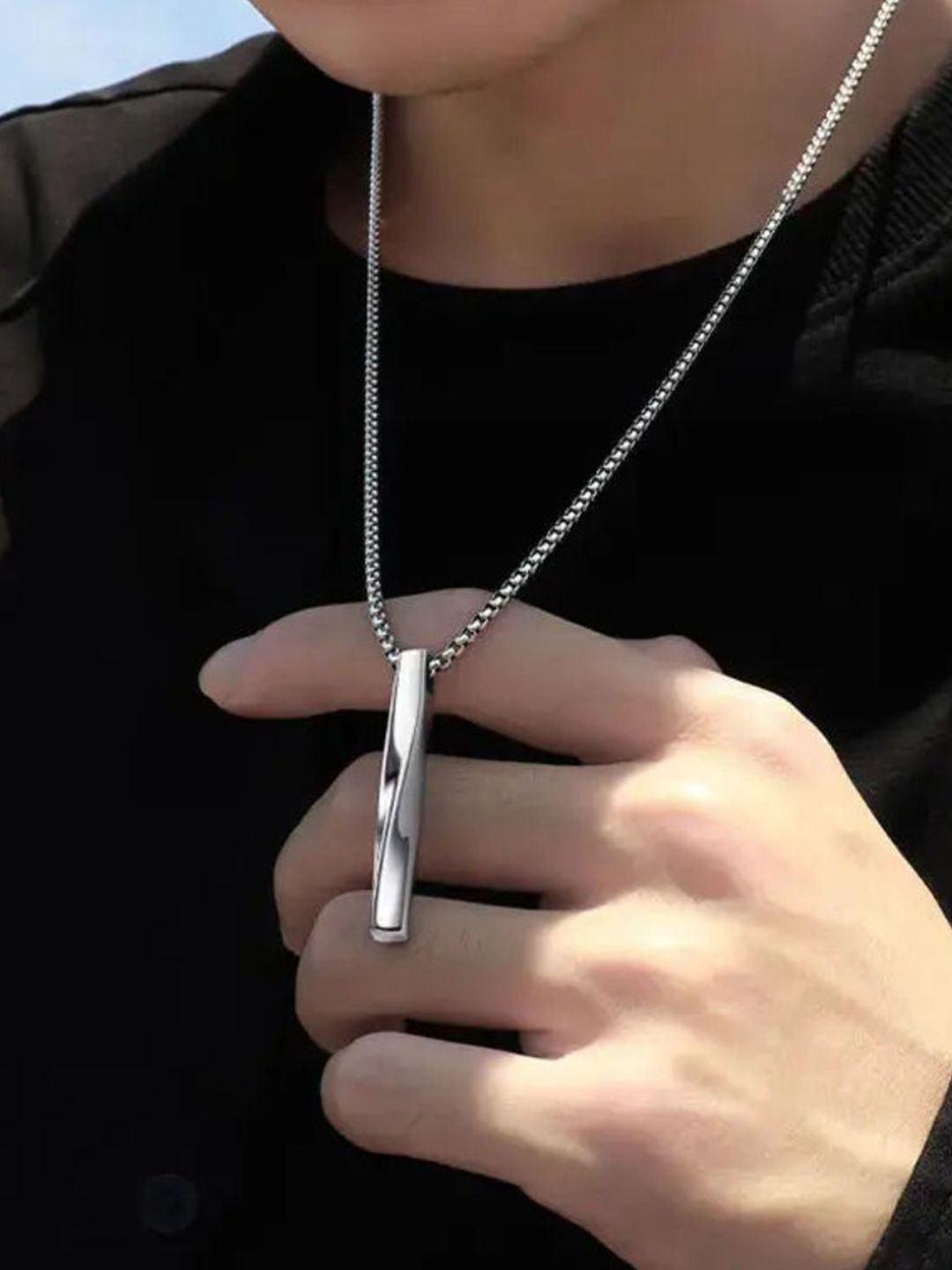 SALTY Set Of 2 Men Collier & Collier Pendant Chains