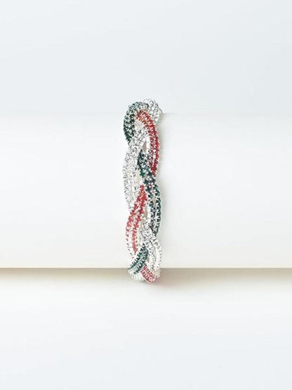 SALTY Royal Regalia Women Artificial Stones Studded Stretchable Elasticated Bracelet