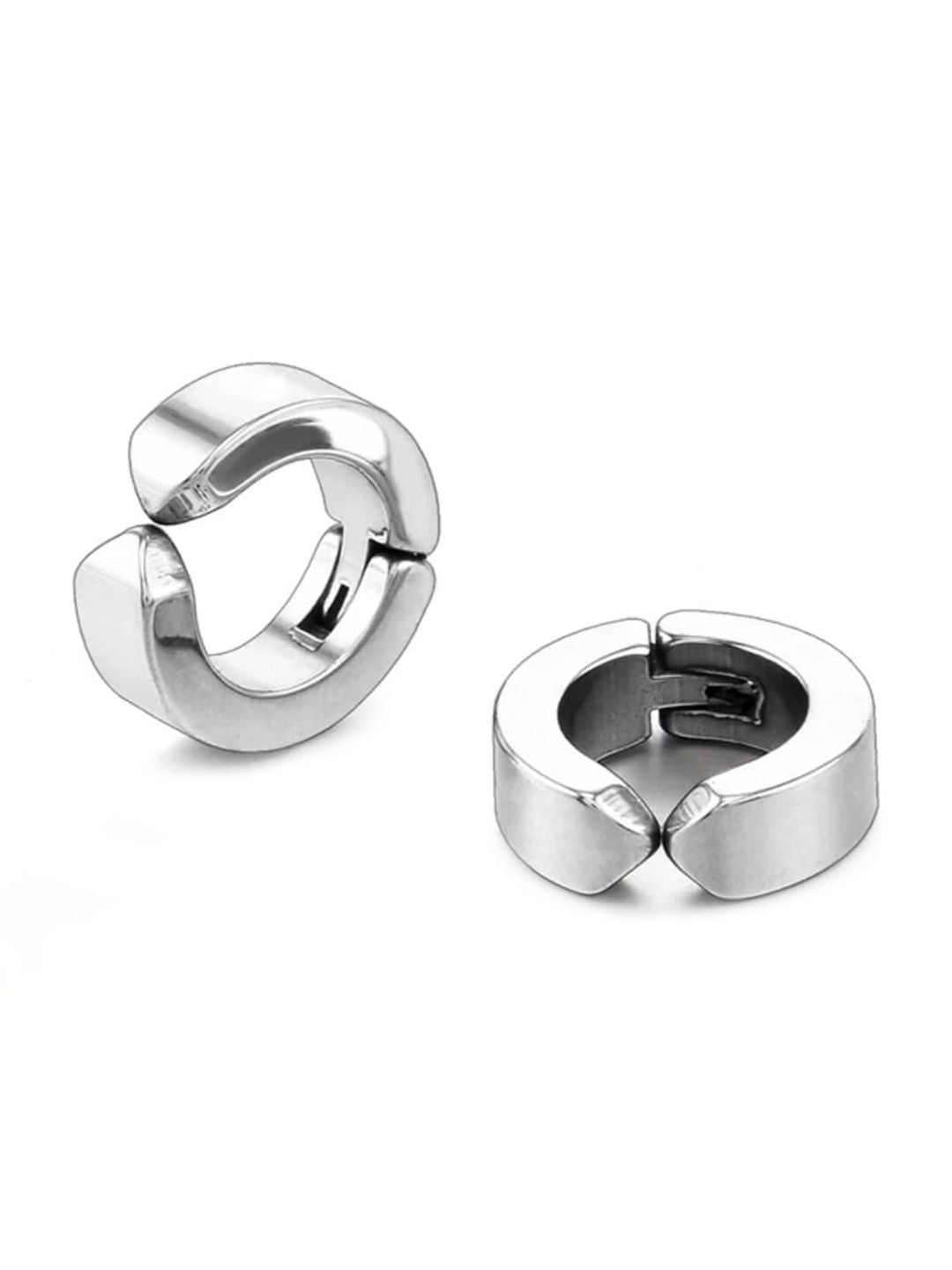 SALTY Men Contemporary Clip On Hoop Earrings