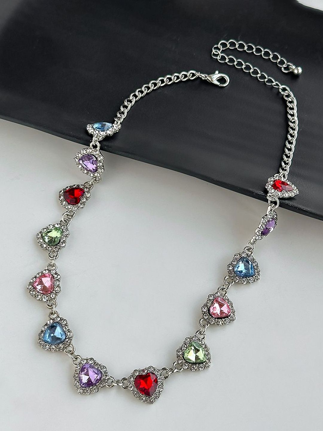 Silver-Plated Enamelled Necklace