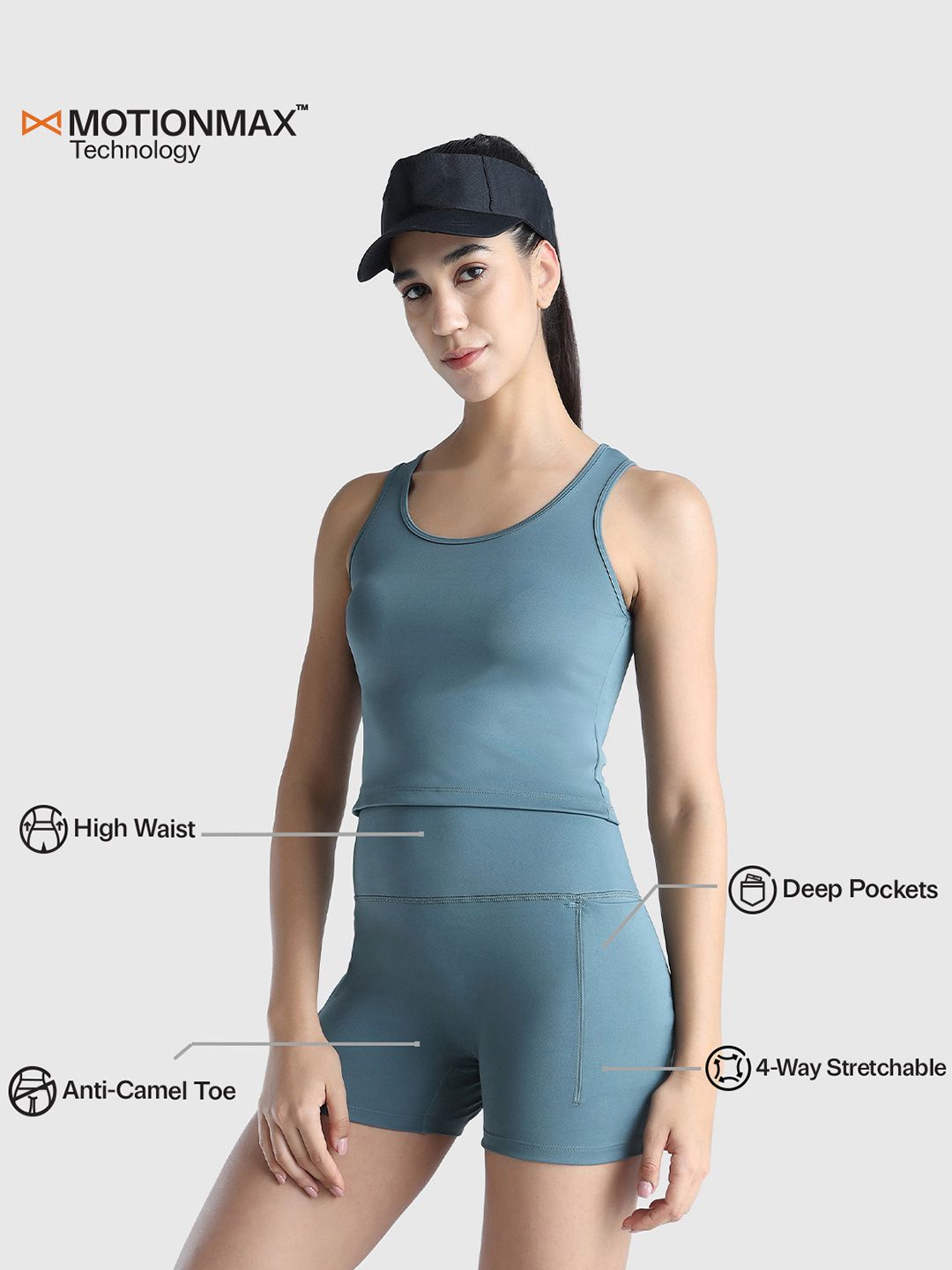 Women Slim Fit High-Rise Cycling Shorts