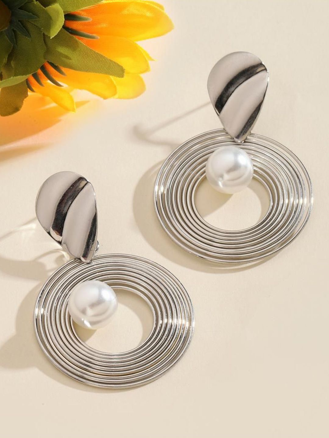SALTY Aster Luxury Silver-Plated Hoop Earrings