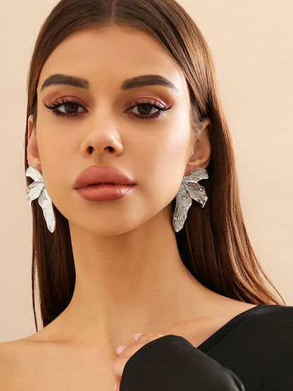 Leaf Shaped Studs Earrings