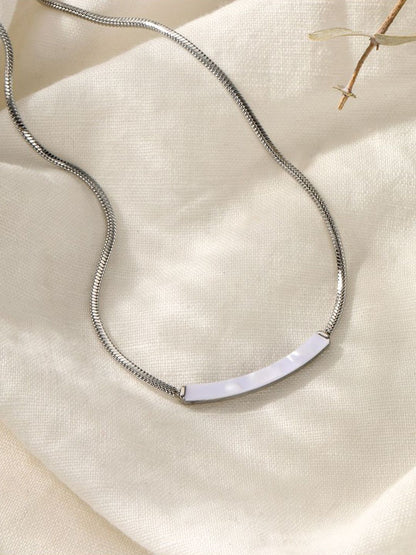 SALTY Satin Shine Silver Necklace