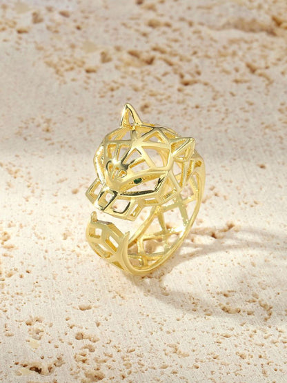 SALTY Stone-Studded Adjustable Finger Ring