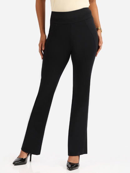 Women High Waist The Groove In Cotton Flare Track Pants