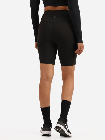 Women Skinny Fit High-Rise Cycling Sports Shorts