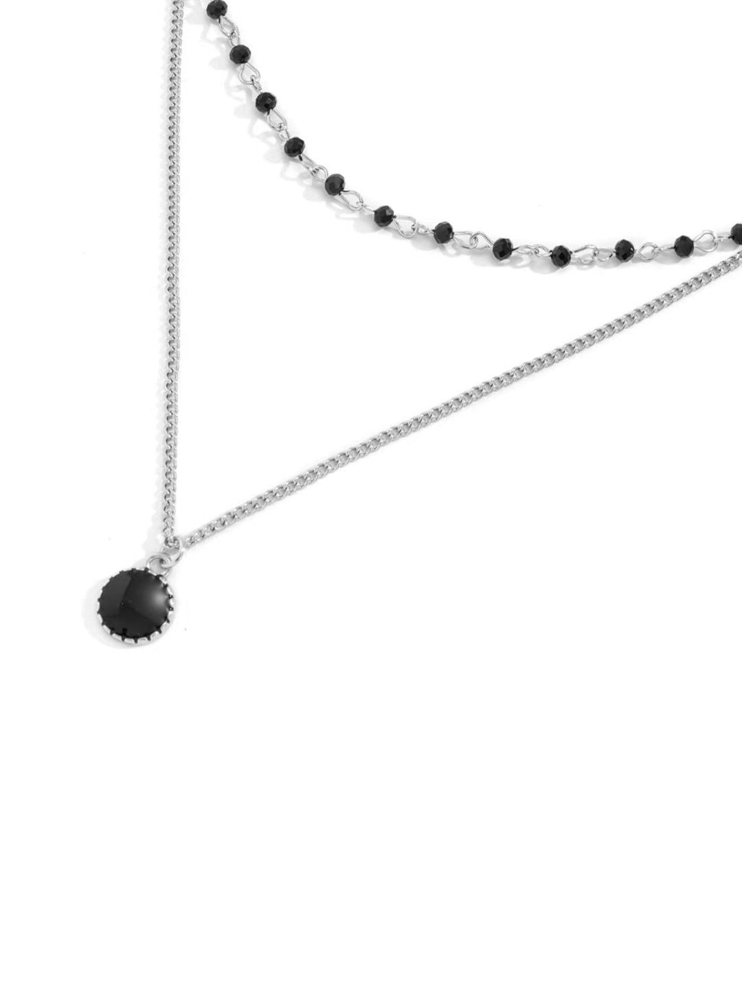 SALTY Men Stainless Steel Knight's Elegance Layered Pendant with Chain
